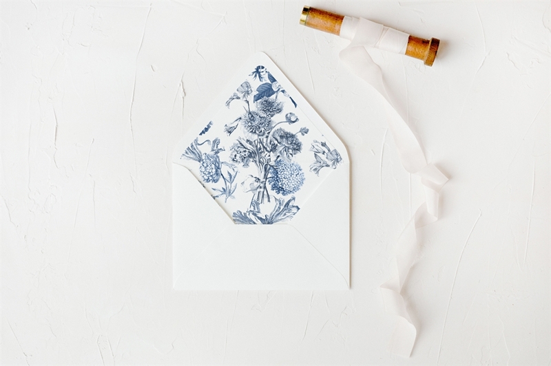 Picture of Blue Toile Envelope Liner