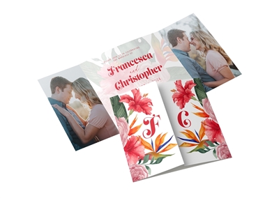 Picture of Exotic Floral Gatefold Invitation