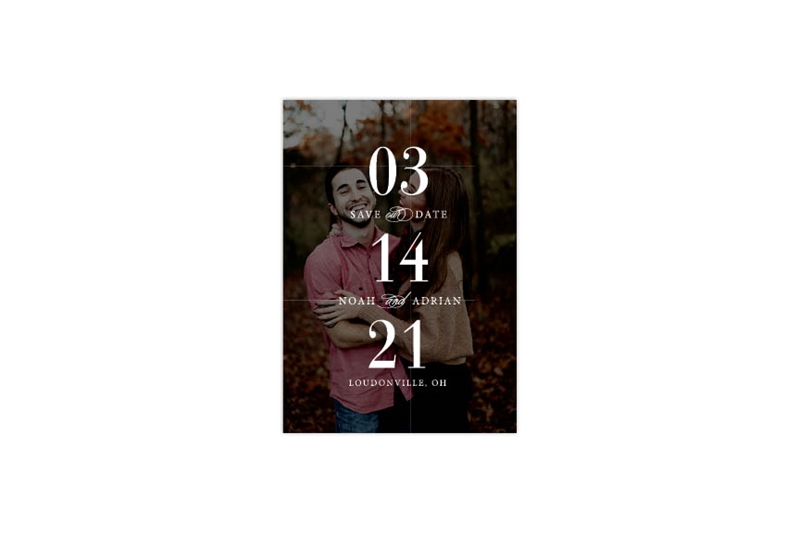 Picture of Vertical Date Save The Date