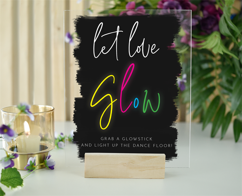 Picture of Let Love Glow Acrylic Sign 8x10