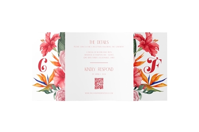 Picture of Exotic Floral Gatefold Invitation