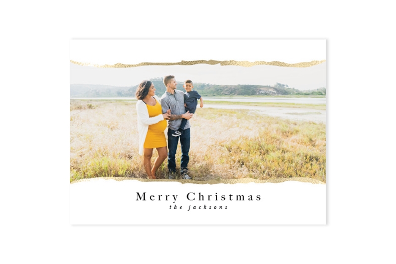 Picture of Torn Gold Holiday Card