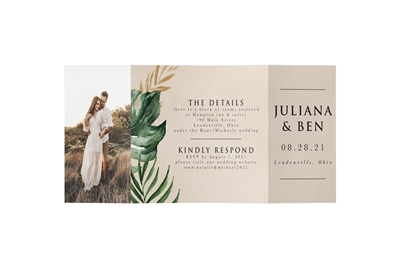 Picture of Palm Leaves Gatefold Invitation
