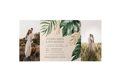Picture of Palm Leaves Gatefold Invitation